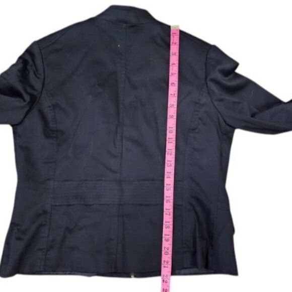 Optimum Nostalgic black slim fit moto blazer size 10 - Picture 10 of 12